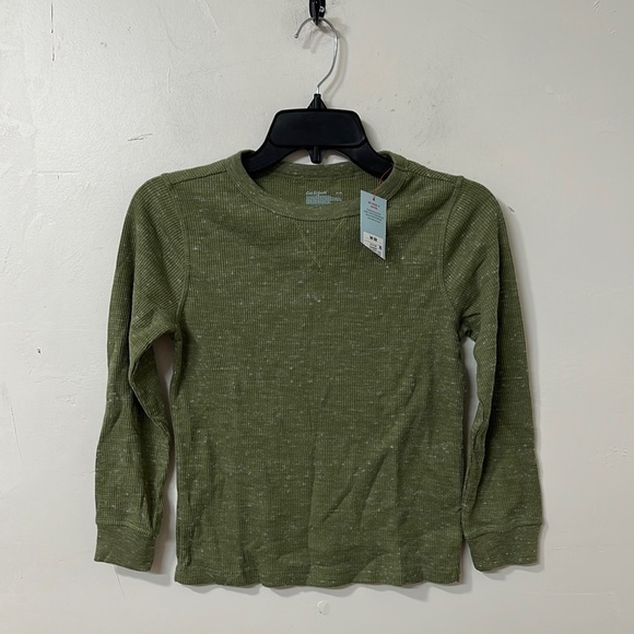 Cat & Jack Green Long Sleeve Tee Crew Neck - Picture 1 of 1
